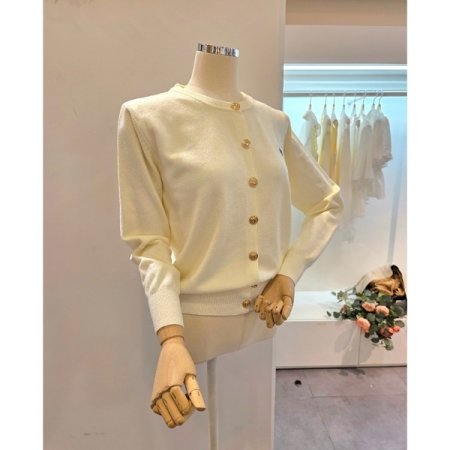 스카프 하트자수 가디건