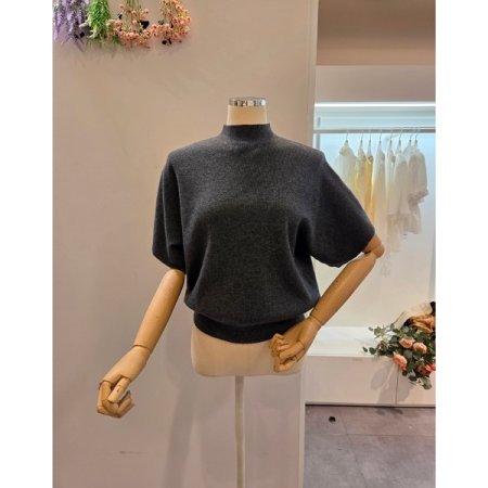 루즈핏 무지 반목 니트