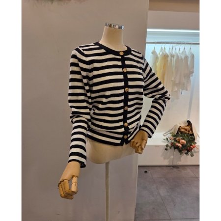 심플 스트라이프 가디건