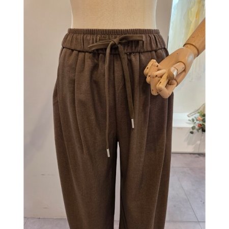 핀턱 밴딩 무지 팬츠