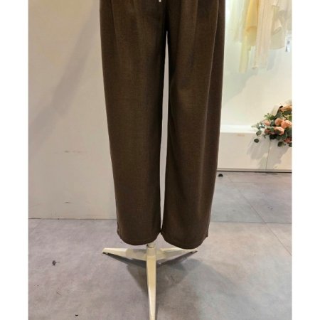 핀턱 밴딩 무지 팬츠