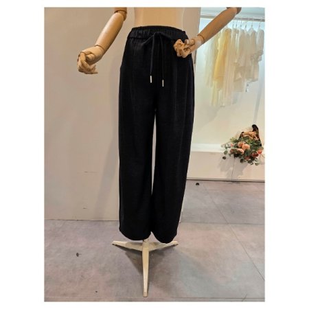 핀턱 밴딩 무지 팬츠