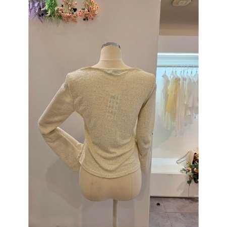 셔링 레이스 포인트 티셔츠