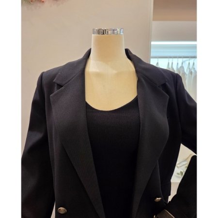 더블 솔리드 카라 자켓