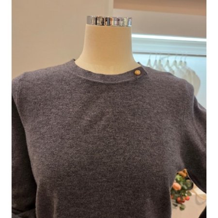 무지 긴팔 라운드 니트