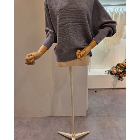 보트넥 가오리핏 니트