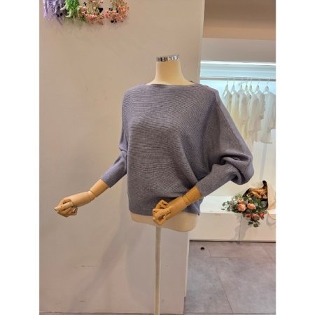 보트넥 가오리핏 니트
