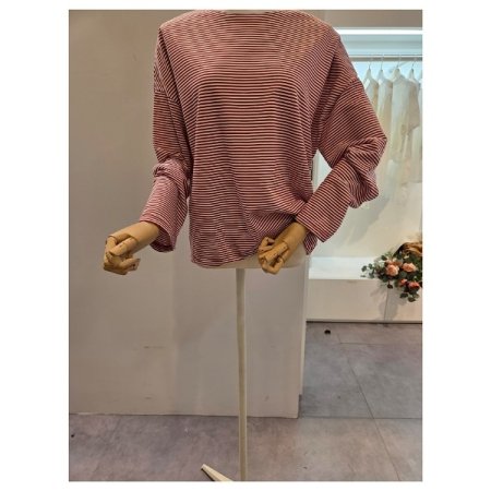 잔 스트라이프 긴팔 티셔츠