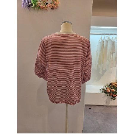 잔 스트라이프 긴팔 티셔츠