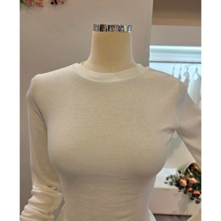 라운드 골지 티셔츠