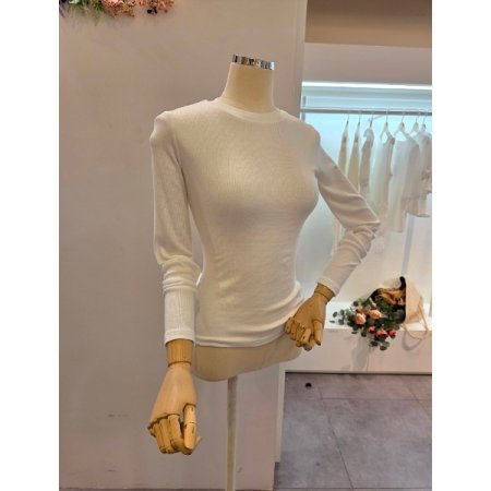 라운드 골지 티셔츠