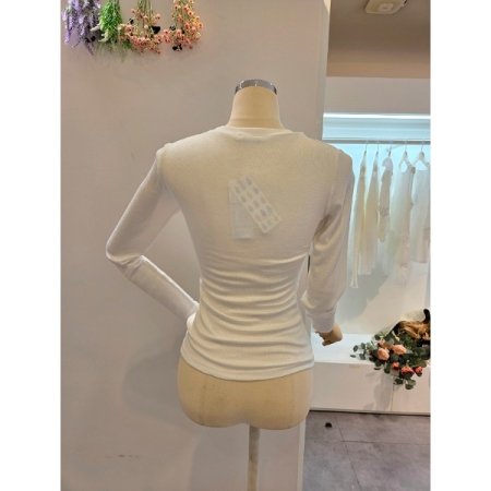 라운드 골지 티셔츠