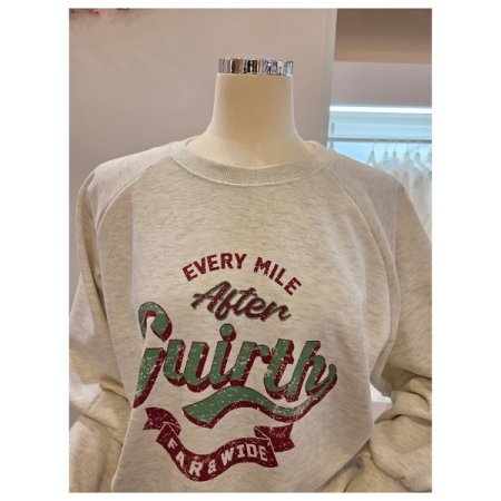 레터링 라운드 맨투맨 티셔츠