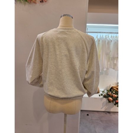 레터링 라운드 맨투맨 티셔츠