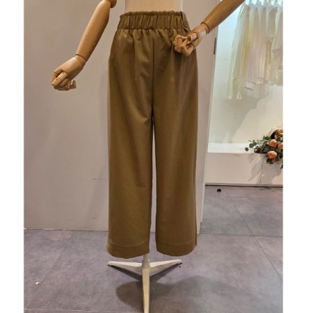 풀 밴딩 통 와이드 팬츠