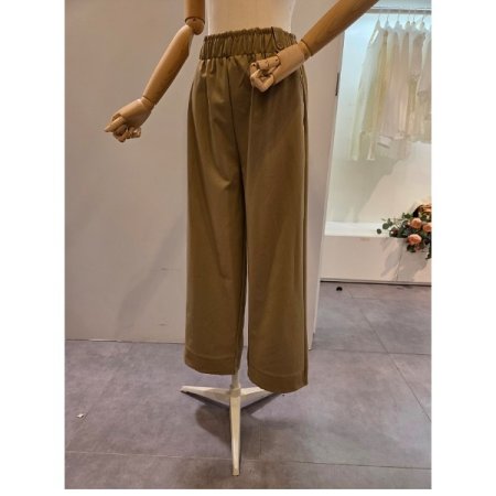 풀 밴딩 통 와이드 팬츠