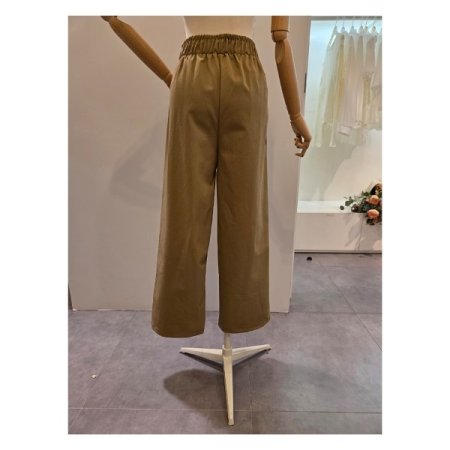 풀 밴딩 통 와이드 팬츠