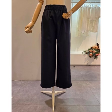 풀 밴딩 통 와이드 팬츠