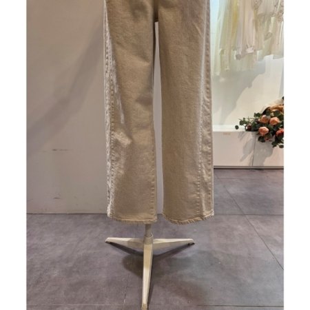 인 밴딩 통 일자 팬츠