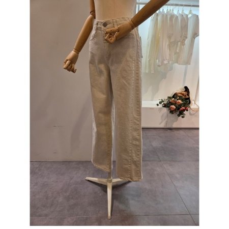 인 밴딩 통 일자 팬츠