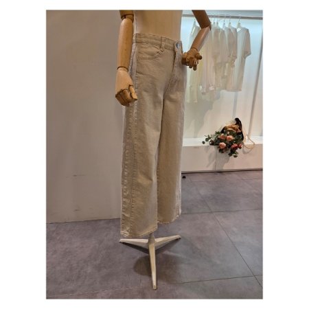 인 밴딩 통 일자 팬츠