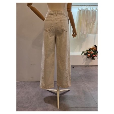 인 밴딩 통 일자 팬츠