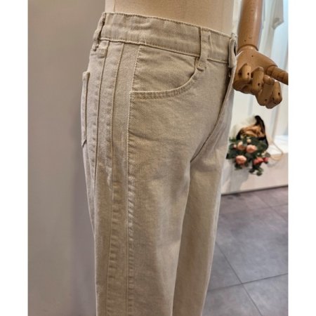 인 밴딩 통 일자 팬츠