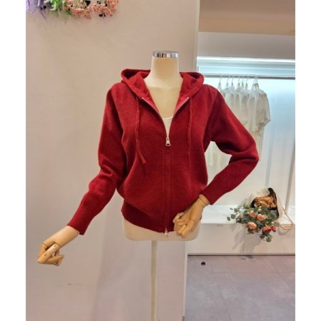 후드 투웨이 니트 가디건