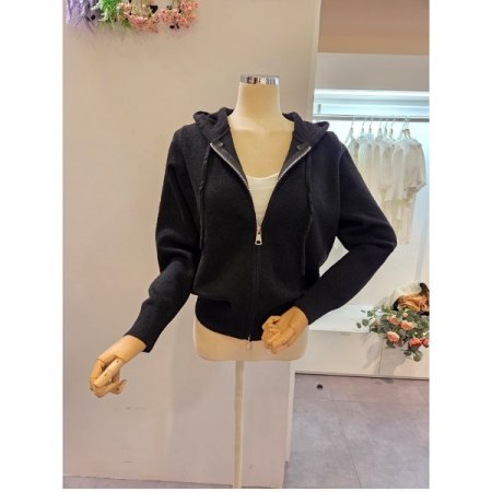 후드 투웨이 니트 가디건