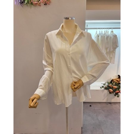 스카프 루즈핏 셔츠 세트