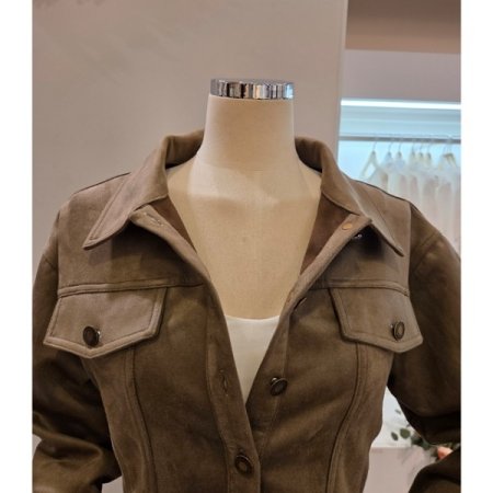 스웨이드 크롭 셔켓