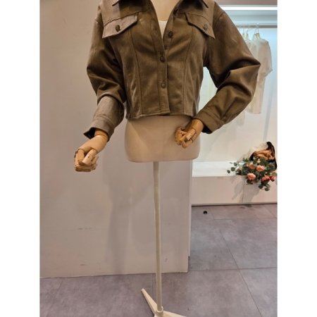 스웨이드 크롭 셔켓