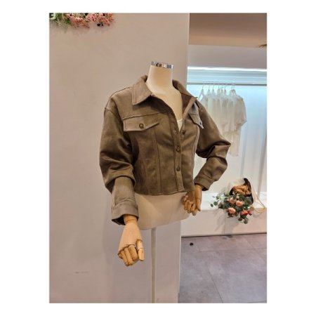 스웨이드 크롭 셔켓