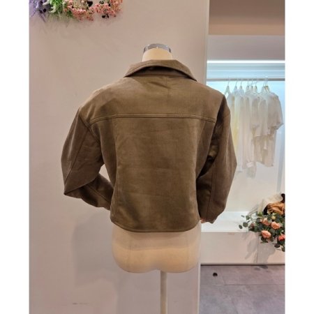 스웨이드 크롭 셔켓