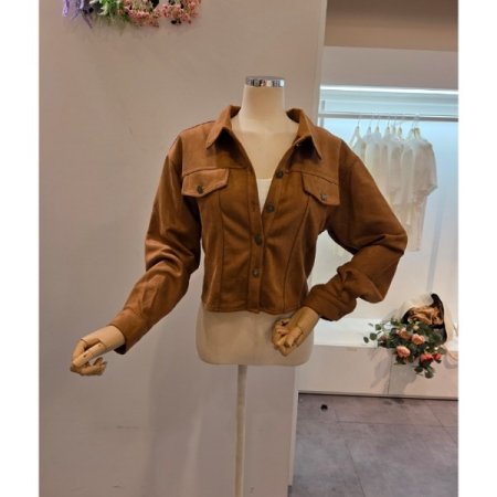 스웨이드 크롭 셔켓