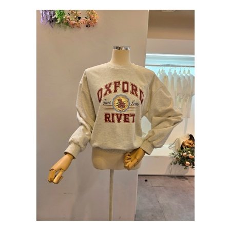 레터링 프린트 맨투맨티셔츠