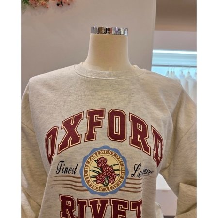 레터링 프린트 맨투맨티셔츠