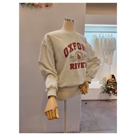 레터링 프린트 맨투맨티셔츠