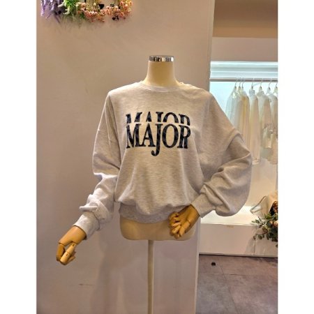 빅 레터링 오버핏 맨투맨티셔츠