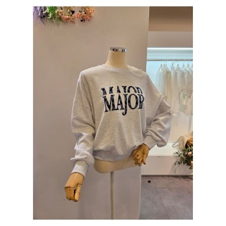 빅 레터링 오버핏 맨투맨티셔츠