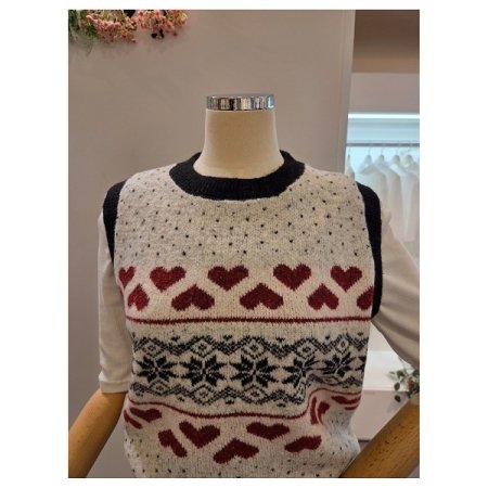 미니 하트 라운드 니트베스트