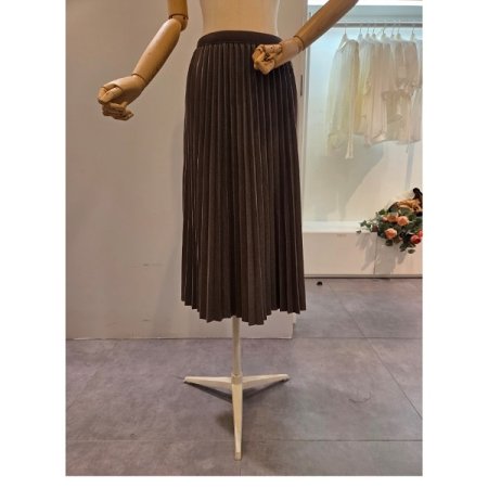 심플 밴딩 플리츠 스커트