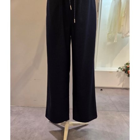 밴딩 청 통 와이드 팬츠