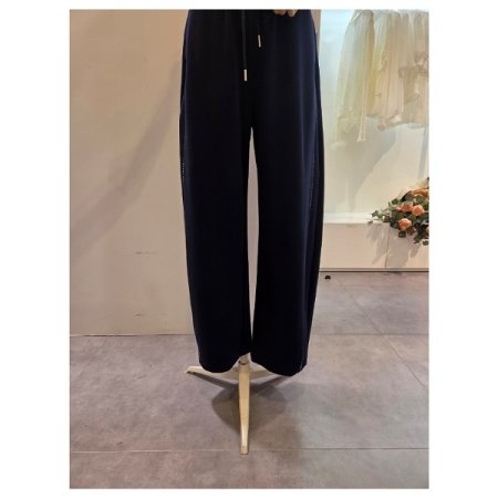 옆 스티치 포인트 밴딩 팬츠