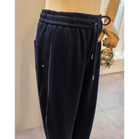 옆 스티치 포인트 밴딩 팬츠