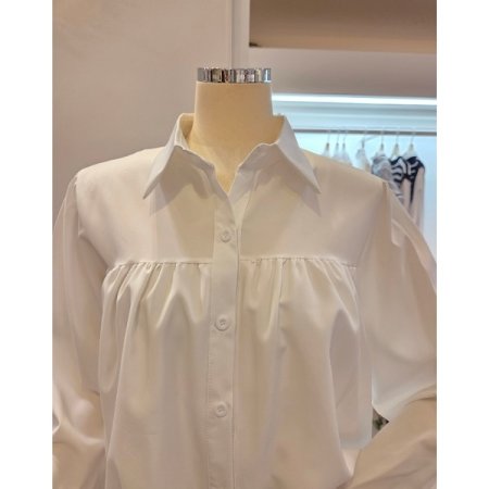 카라 셔링 블라우스