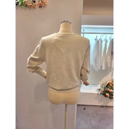 언발 넥 글리터 니트