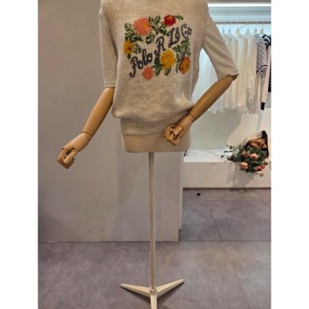 컬러 플라워 니트 베스트