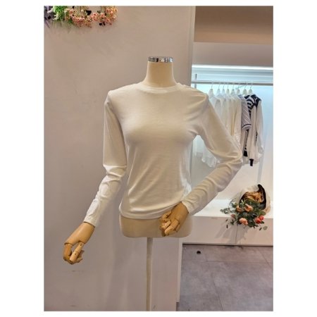 베이직 라운드 무지 티셔츠