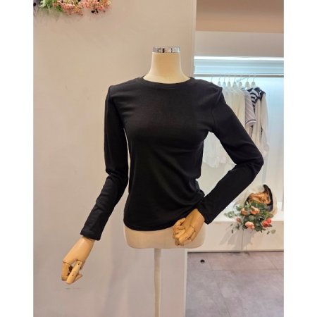 베이직 라운드 무지 티셔츠